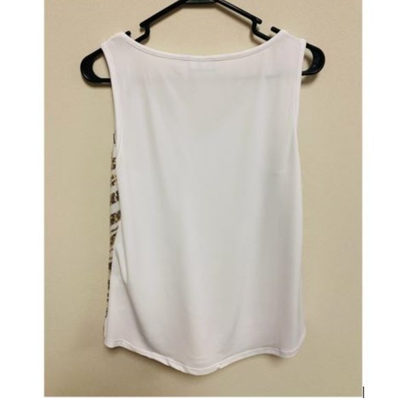 New York & Company, White Tank, Gold Sequin Embellished Chevron, Medium, NWT - Picture 4 of 7